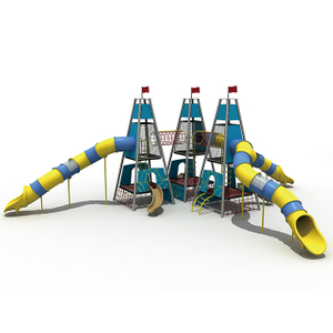 Parco giochi Triangle Rope Kids Tower con Rocket Tower